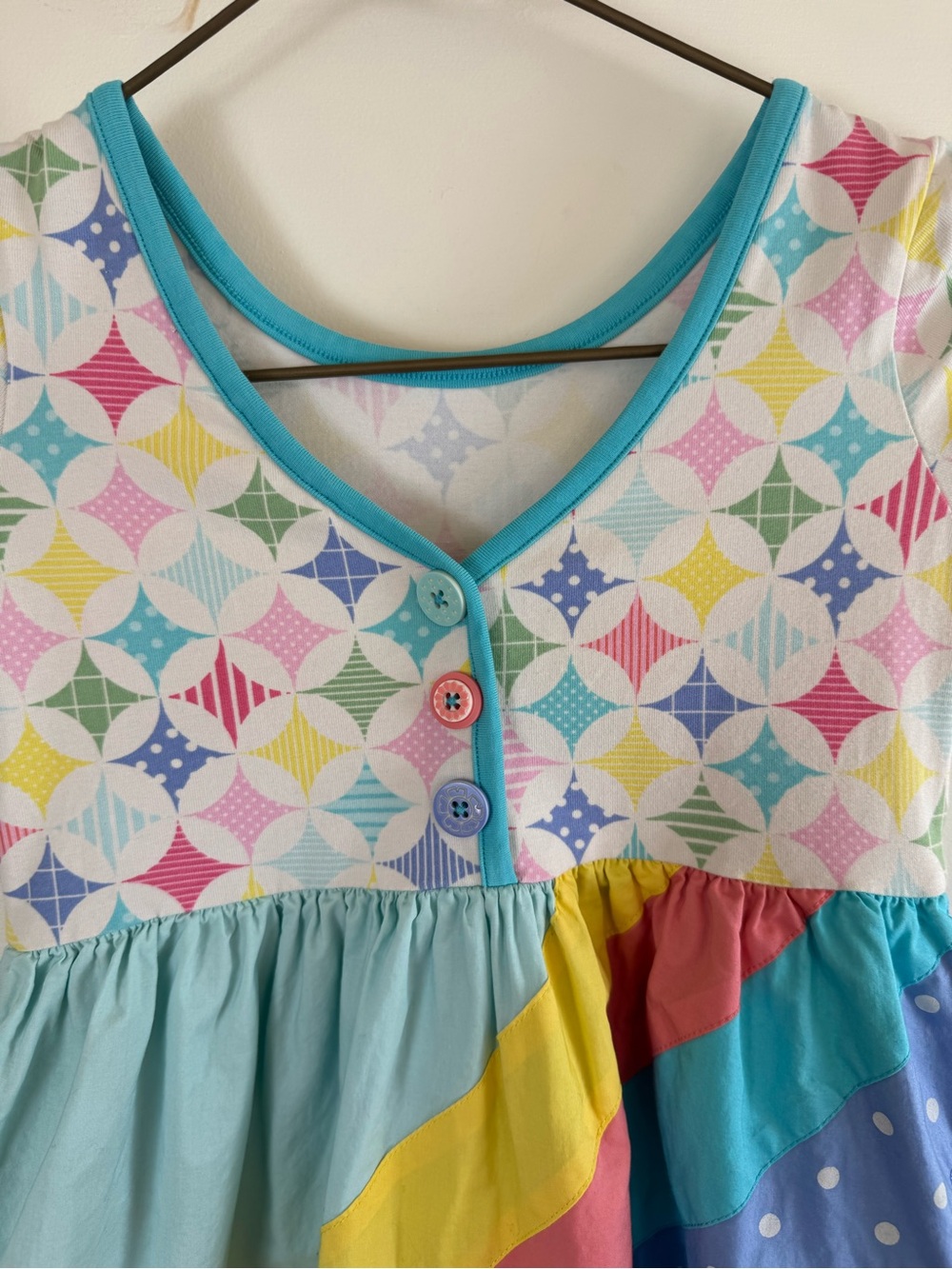 Matilda Jane Let’s Get Together Roy G Biv Dress Girls Size 6 Rainbow - Picture 7 of 8